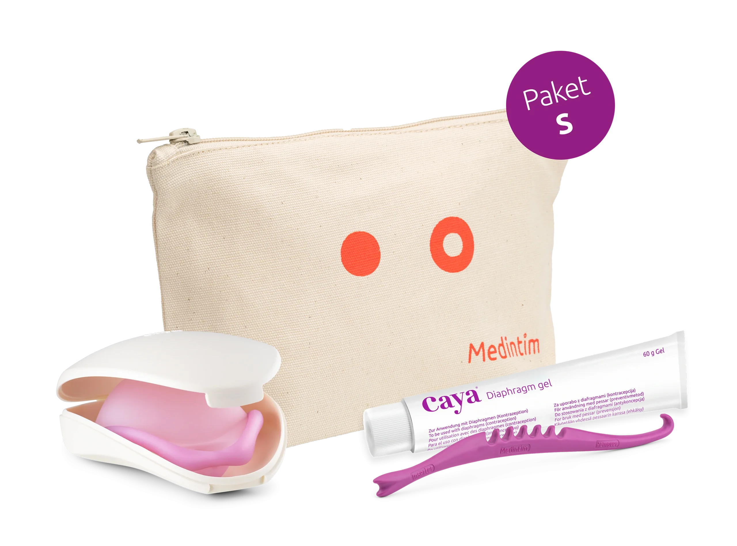 Pachet Premium contracepție naturală fără hormoni (Caya + gel + Dispozitiv Inserție) — dispozitiv medical MedIntim